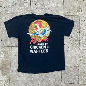 Black and red Roscoe’s Chicken and Waffles T-shirt